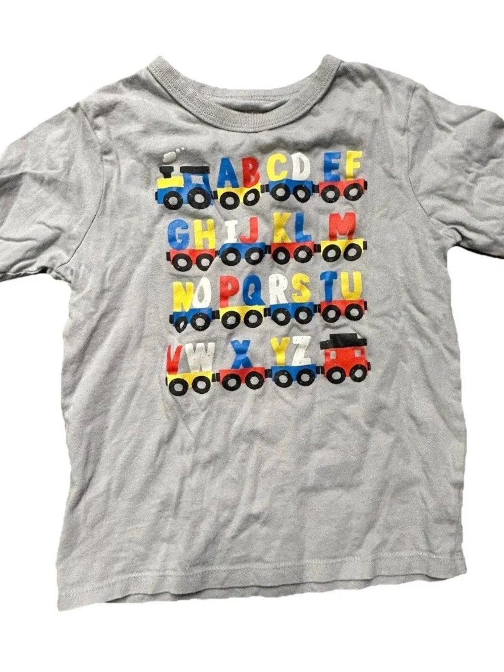 Toddler Boy Tops Flannel ABC’s T Shirt Long Sleeve Shirts Size 4T